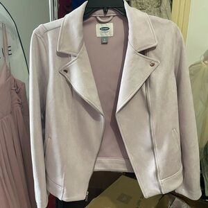 Lilac Faux Suede Jacket
